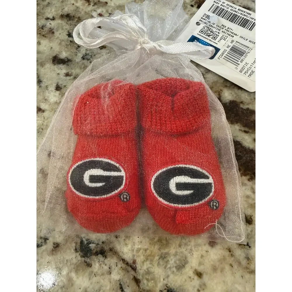 NWT UGA Newborn Bootie Socks
